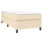 vidaXL Cadru de pat fără saltea cremă 80x200 cm țesătură