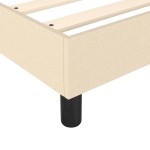 vidaXL Cadru de pat fără saltea cremă 80x200 cm țesătură