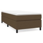 vidaXL Cadru de pat fără saltea, maro închis, 90x190 cm, textil vidaXL Cadru de pat fără saltea, maro închis, 90x190 cm, textil