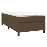 vidaXL Cadru de pat fără saltea, maro închis, 90x190 cm, textil vidaXL Cadru de pat fără saltea, maro închis, 90x190 cm, textil