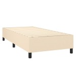 vidaXL Cadru de pat fără saltea cremă 90x190 cm țesătură