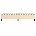 vidaXL Cadru de pat fără saltea cremă 90x190 cm țesătură