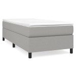 vidaXL Cadru de pat fără saltea, gri deschis, 100x200 cm, textil