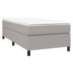 vidaXL Cadru de pat fără saltea, gri deschis, 100x200 cm, textil