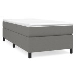 vidaXL Cadru de pat fără saltea, gri închis, 100x200 cm, textil