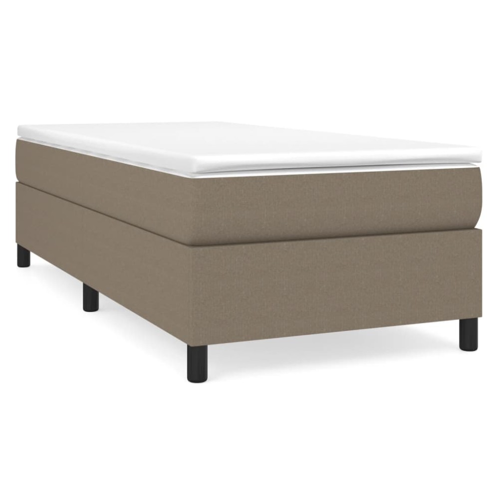 vidaXL Cadru de pat fără saltea, gri taupe, 100x200 cm, textil