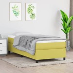 vidaXL Cadru de pat fără saltea, verde, 100x200 cm, textil vidaXL Cadru de pat fără saltea, verde, 100x200 cm, textil
