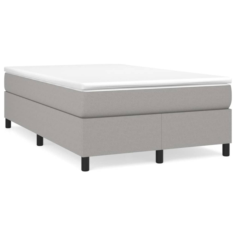 vidaXL Cadru de pat fără saltea, gri deschis, 120x200 cm, textil