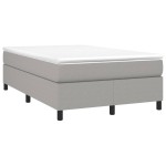 vidaXL Cadru de pat fără saltea, gri deschis, 120x200 cm, textil