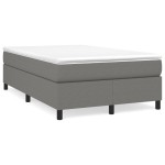 vidaXL Cadru de pat fără saltea, gri închis, 120x200 cm, textil