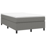 vidaXL Cadru de pat fără saltea, gri închis, 120x200 cm, textil