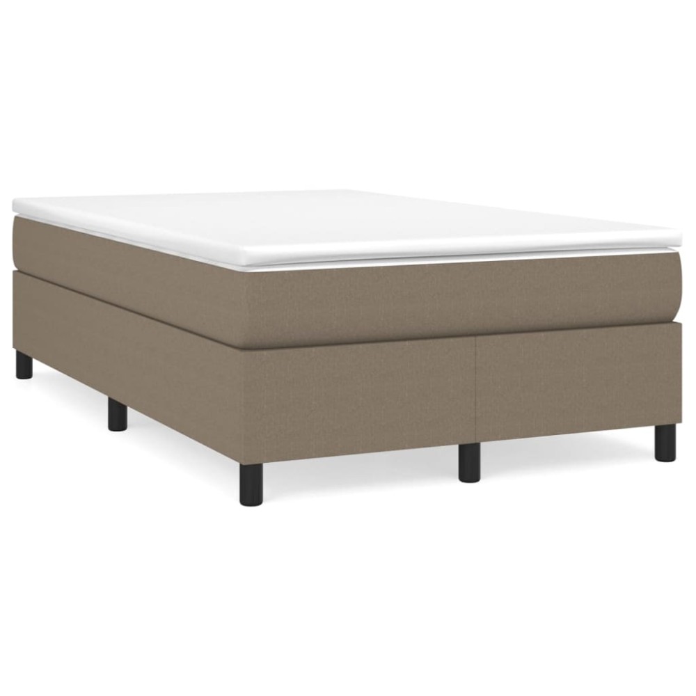 vidaXL Cadru de pat fără saltea, gri taupe, 120x200 cm, textil