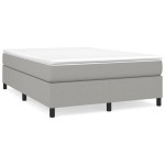 vidaXL Cadru de pat fără saltea, gri deschis, 140x190 cm, textil