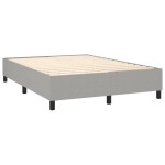 vidaXL Cadru de pat fără saltea, gri deschis, 140x190 cm, textil