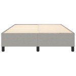 vidaXL Cadru de pat fără saltea, gri deschis, 140x190 cm, textil