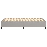 vidaXL Cadru de pat fără saltea, gri deschis, 140x190 cm, textil