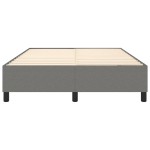 vidaXL Cadru de pat fără saltea, gri închis, 140x190 cm, textil