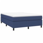 vidaXL Cadru de pat fără saltea, albastru, 140x190 cm, textil