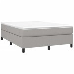vidaXL Cadru de pat fără saltea, gri deschis, 140x200 cm, textil