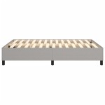 vidaXL Cadru de pat fără saltea, gri deschis, 140x200 cm, textil