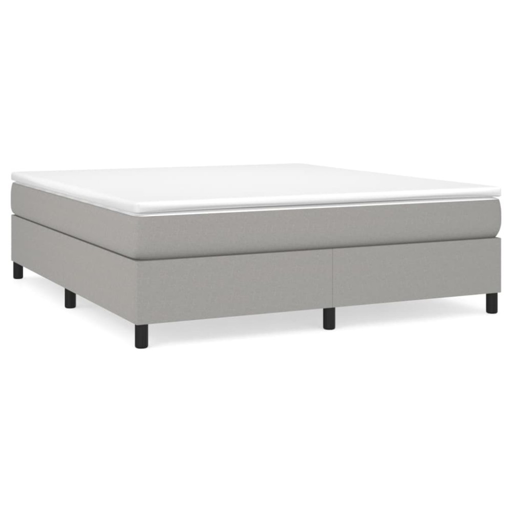 vidaXL Cadru de pat fără saltea, gri deschis, 160x200 cm, textil