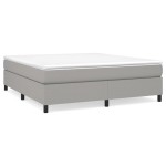 vidaXL Cadru de pat fără saltea, gri deschis, 160x200 cm, textil