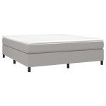 vidaXL Cadru de pat fără saltea, gri deschis, 160x200 cm, textil