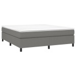vidaXL Cadru de pat fără saltea, gri închis, 160x200 cm, textil