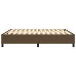 vidaXL Cadru de pat fără saltea, maro închis, 160x200 cm, textil vidaXL Cadru de pat fără saltea, maro închis, 160x200 cm, textil