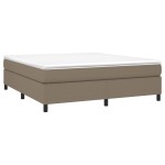 vidaXL Cadru de pat fără saltea, gri taupe, 160x200 cm, textil vidaXL Cadru de pat fără saltea, gri taupe, 160x200 cm, textil