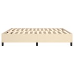 vidaXL Cadru de pat cu arcuri, crem, 160x200 cm, textil