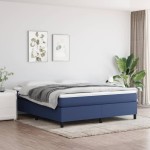vidaXL Cadru de pat fără saltea, albastru, 160x200 cm, textil