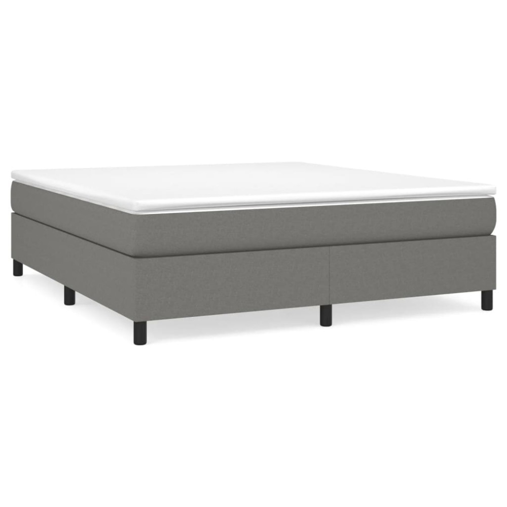 vidaXL Cadru de pat fără saltea, gri închis, 180x200 cm, textil