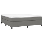 vidaXL Cadru de pat fără saltea, gri închis, 180x200 cm, textil