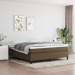 vidaXL Cadru de pat fără saltea, maro închis, 180x200 cm, textil vidaXL Cadru de pat fără saltea, maro închis, 180x200 cm, textil