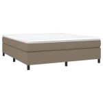vidaXL Cadru de pat fără saltea, gri taupe, 180x200 cm, textil vidaXL Cadru de pat fără saltea, gri taupe, 180x200 cm, textil