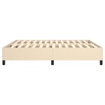 vidaXL Cadru de pat cu arcuri, crem, 180x200 cm, textil