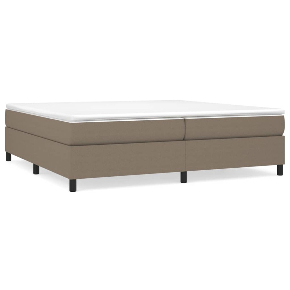vidaXL Cadru de pat fără saltea, gri taupe, 200x200 cm, textil