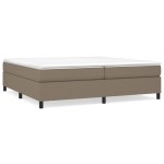 vidaXL Cadru de pat fără saltea, gri taupe, 200x200 cm, textil vidaXL Cadru de pat fără saltea, gri taupe, 200x200 cm, textil