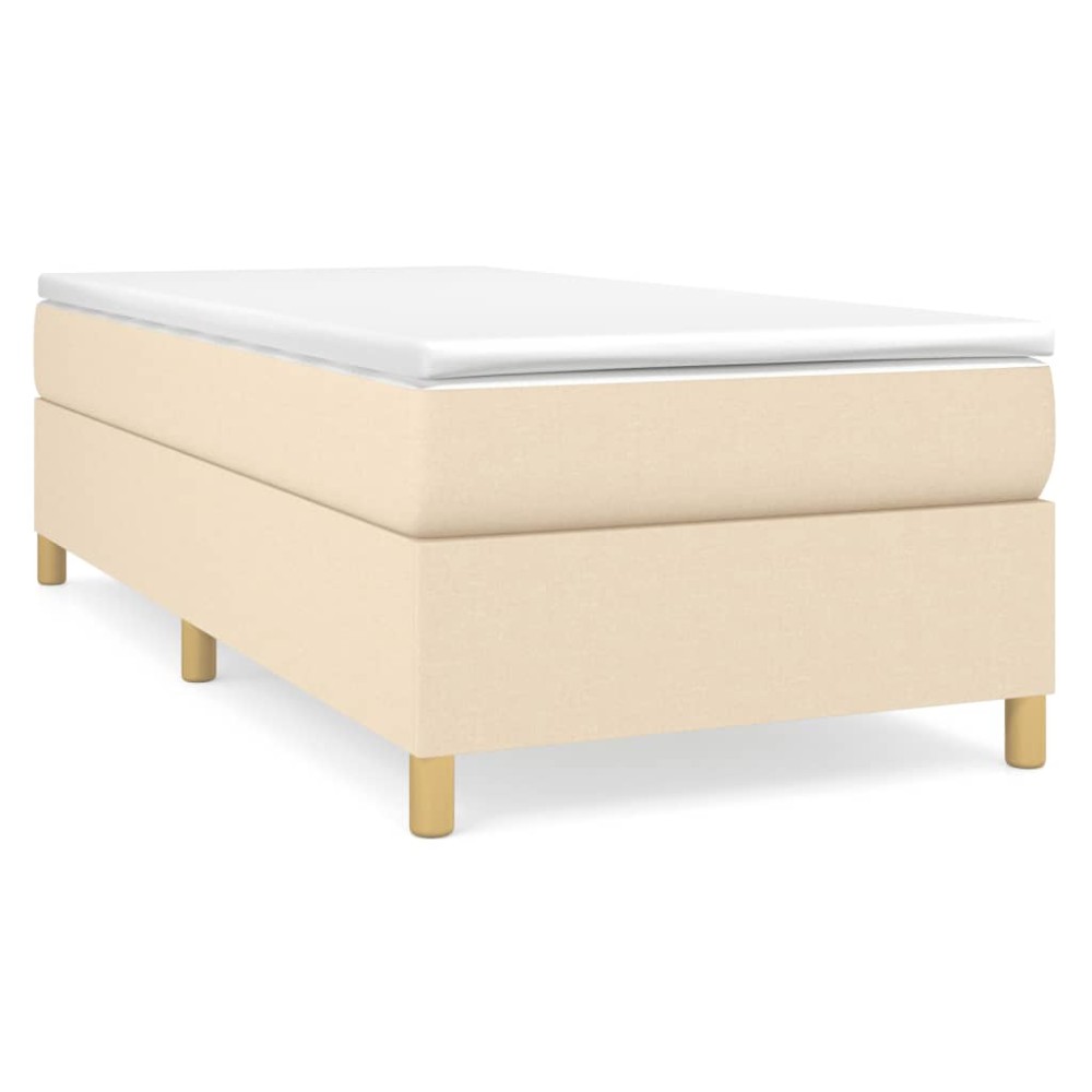 vidaXL Cadru de pat fără saltea cremă 80x200 cm țesătură