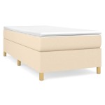 vidaXL Cadru de pat fără saltea cremă 80x200 cm țesătură