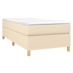 vidaXL Cadru de pat fără saltea cremă 80x200 cm țesătură