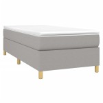 vidaXL Cadru de pat fără saltea, gri deschis, 90x190 cm, textil