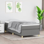 vidaXL Cadru de pat fără saltea, gri închis, 90x190 cm, textil vidaXL Cadru de pat fără saltea, gri închis, 90x190 cm, textil