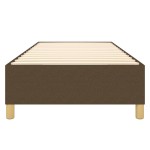 vidaXL Cadru de pat cu arcuri, maro închis, 90x190 cm, textil