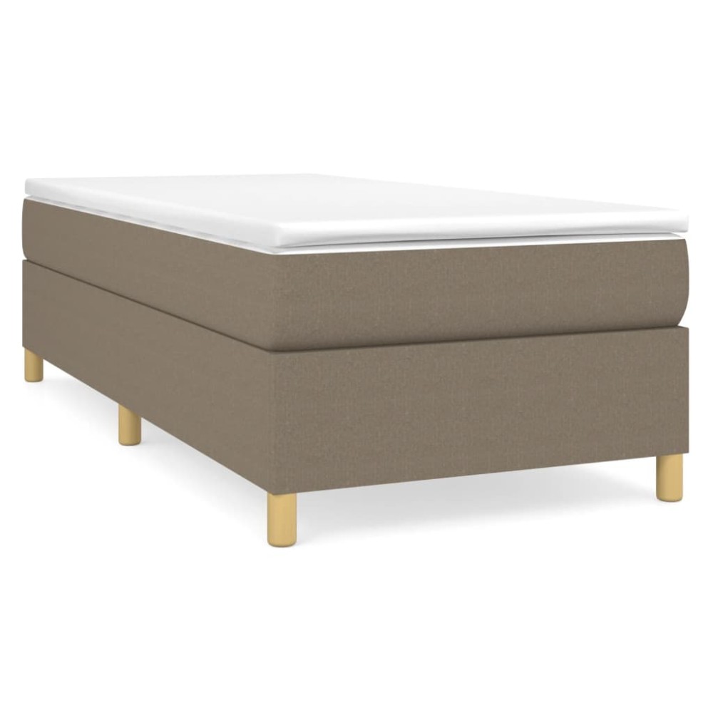 vidaXL Cadru de pat fără saltea Taupe 90x190 cm Stofa