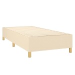 vidaXL Cadru de pat fără saltea cremă 90x190 cm țesătură