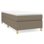 vidaXL Cadru de pat fără saltea Taupe 90x200 cm țesătură