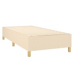 vidaXL Cadru de pat fără saltea cremă 90x200 cm țesătură