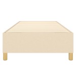 vidaXL Cadru de pat fără saltea cremă 90x200 cm țesătură